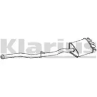 Задний глушитель KLARIUS NCE VB 64QSQ Mercedes CLC-Class 260981
