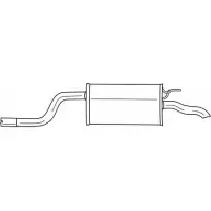 Задний глушитель SIGAM V UML7 Fiat Idea (350) 1 Минивэн 1.2 16V 80 л.с. 2004 – 2025 16665 UJ881E