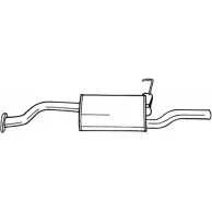 Задний глушитель SIGAM GG3QD MU 23628 BE8NBQW Honda Civic 6 (EJ, EK) Седан 1.4 i (EJ9) 90 л.с. 1995 – 2001