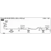 Выпускной коллектор SIGAM Opel Corsa (B) 2 Хэтчбек 1.0 i 12V (F08) 54 л.с. 1996 – 2000 22R6IMR 407378 PZL ATF
