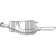 Задний глушитель SIGAM 41603 54JAJMM B 8JH8WM Opel Astra (G) 2 Купе 1.8 16V (F07) 116 л.с. 2000 – 2000