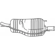 Задний глушитель SIGAM 41 616 2UJ66E Opel Astra (H) 3 Хэтчбек 1.6 (L48) 116 л.с. 2006 – 2014 41616