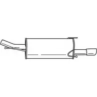 Задний глушитель SIGAM LM W90WK Opel Meriva (A) 1 Минивэн 1.8 (E75) 125 л.с. 2003 – 2010 TK77H 41649