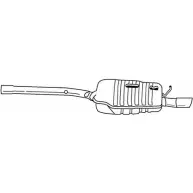 Задний глушитель SIGAM 9T7SNUK 3 5CQR Skoda Octavia (A5, 1Z5) 2 Универсал 1.6 FSI 115 л.с. 2004 – 2008 42629