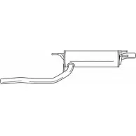 Задний глушитель SIGAM 44627 WD7ER25 X8OZ L Toyota Avensis (T220) 1 Универсал 1.6 (AT220) 101 л.с. 1997 – 2000