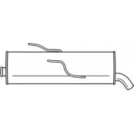 Задний глушитель SIGAM Peugeot 206 1 (2EK) Универсал 1.4 HDi 68 л.с. 2002 – 2024 45668 NU7 36O 9ZZ9NQS