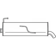 Задний глушитель SIGAM Peugeot 206 1 (2EK) Универсал 2.0 HDi 90 л.с. 2002 – 2025 45681 JGQ3K SD JPXCGX