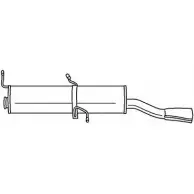 Задний глушитель SIGAM 46614 Peugeot 307 1 (3B, PF2) Кабриолет 1.6 16V 110 л.с. 2003 – 2009 466 14 N2KRIN