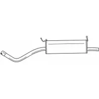 Задний глушитель SIGAM 50686 LMO 4YX Renault Megane (EA) 1 Кабриолет 2.0 i (EA0G) 109 л.с. 1999 – 2003 69C790P