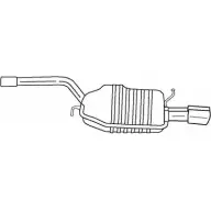 Задний глушитель SIGAM 616 40 61640 KGT8630 Volkswagen Passat CC (357) 1 2008 – 2011