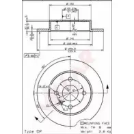 Тормозной диск VILLAR SELB9 Opel Astra (G) 2 Хэтчбек 1.7 DTI 16V (F08. F48) 75 л.с. 2000 – 2005 ELF5DF N 628.1149
