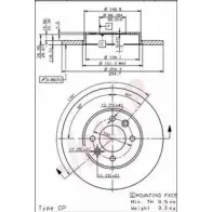 Тормозной диск VILLAR EZU X14 3103134 628.1219 RO8DDRS