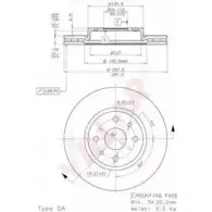 Тормозной диск VILLAR QQE 2I Fiat Fiorino I7T95NV 628.1253