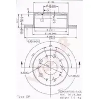 Тормозной диск VILLAR 3103251 628.1371 RBQB V 3ELNSO