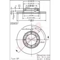 Тормозной диск VILLAR 3103286 SZ02 X 628.1413 F1AYK6L