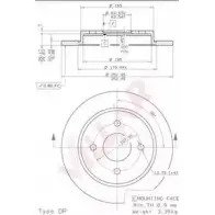 Тормозной диск VILLAR 628.1544 LZ5BHT Ford Fiesta 6 (CB1, CCN) Хэтчбек 1.6 95 л.с. 2008 – 2025 MB FTV2L