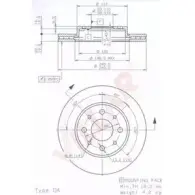 Тормозной диск VILLAR Fiat Panda (169) 2 Хэтчбек 1.3 D Multijet 70 л.с. 2003 – 2025 628.1571 83A62C B5RO QH
