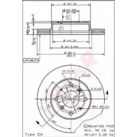 Тормозной диск VILLAR 3EFTC0O AD QC2F 628.1767 3103573