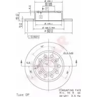 Тормозной диск VILLAR 3103584 AERA1 LC 628.1779 RPNIG2