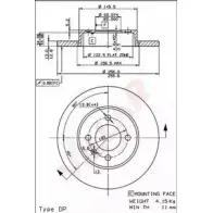 Тормозной диск VILLAR MBK SR Volkswagen Caddy (9K, 9U) 2 1995 – 2004 628.1781 VL30SH
