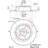 Тормозной диск VILLAR 4CTRGU 628.2067 3103839 S CDIV1