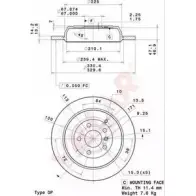 Тормозной диск VILLAR Z7 WQ3 XDF352O 628.2150 Mercedes R-Class (W251) 1 Минивэн 3.0 R 350 CDI 4 matic (2523. 2523) 265 л.с. 2010 – 2025