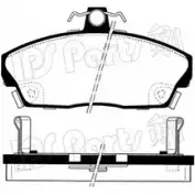 Тормозные колодки, дисковые, комплект IPS PARTS IBD-1427 3105477 51T0DN 0000000000000000000000000000021 515