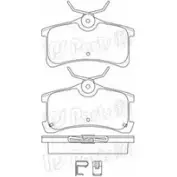 Тормозные колодки, дисковые, комплект IPS PARTS IBR-1291 00000000000000000000000000000024020 3106402 00000000000000000 000000000000024013
