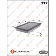Воздушный фильтр EUROREPAR 1611155980 7N1TJ E 1424255402 MJJ3NW