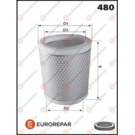 Воздушный фильтр EUROREPAR 1424522462 E147079 7P07G JV0BOL V