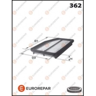Воздушный фильтр EUROREPAR 1424523054 E147269 XBW 06 589UF