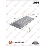 Воздушный фильтр EUROREPAR E147305 1424523079 0UGG9L NHH5AZ W