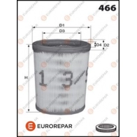 Воздушный фильтр EUROREPAR E147325 B78D9M2 1424523094 9H 3E4ZW