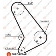Ремень ГРМ EUROREPAR 1633137380 VNX IOD 1424552629 OPKBG