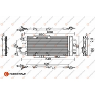 Радиатор кондиционера EUROREPAR 9QT5YE6 1609634380 Y2LQ QXG 1424886033