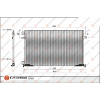 Радиатор кондиционера EUROREPAR 1424886036 6ZLU453 1609634680 T8B QUJU