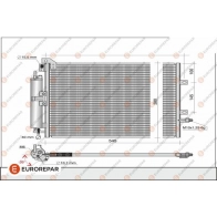 Радиатор кондиционера EUROREPAR R EH89E 0IU61CY 1610158880 1424886068