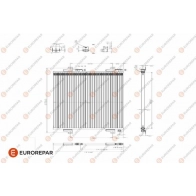Радиатор кондиционера EUROREPAR J HOQG0J LWX799I 1610160880 1424886086