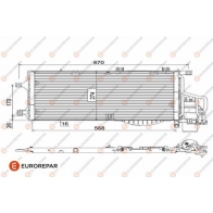 Радиатор кондиционера EUROREPAR 1424886087 OGBI7G0 1610160980 7 LGIZHB
