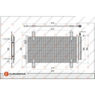 Радиатор кондиционера EUROREPAR 1424886090 KC9 3XS7 TECCQMN 1610161280