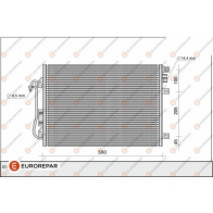 Радиатор кондиционера EUROREPAR 1424886099 B UPDJ 1610162380 FQNPZX