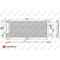 Радиатор кондиционера EUROREPAR 1424886100 50GM1I 4 ECK5PZ 1610162480