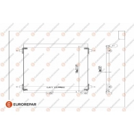 Радиатор кондиционера EUROREPAR E163366 1424886176 8YDDY C V3M3ALS