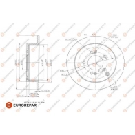 Тормозной диск EUROREPAR 1618870980 9PJRZO6 5CL K4 1424984536 - Изображение 2