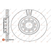 Тормозной диск EUROREPAR KWCM3 1424984673 1618884680 DBT Y3J5 - Изображение 2