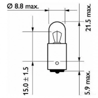 Лампа накаливания PHILIPS BA7 GOC 52133628 1423275864 13829CP - Изображение 3