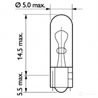 Лампа панели приборов PHILIPS 836488 WBT5 GOC 48306573 13516CP - Изображение 2