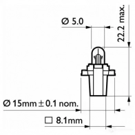 Лампа панели приборов PHILIPS GOC 48365228 ckBax 8,3s/1,35 blax 835405 12597CP - Изображение 5