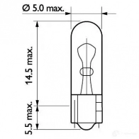 Лампа панели приборов PHILIPS WBT5 GOC 48324928 13521CP 836491 - Изображение 2