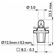 Лампа панели приборов PHILIPS GOC 48387428 835411 12598CP Bax 8,5d/2 black - Изображение 4